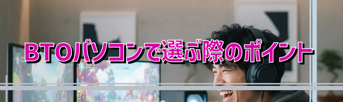 BTOパソコンで選ぶ際のポイント