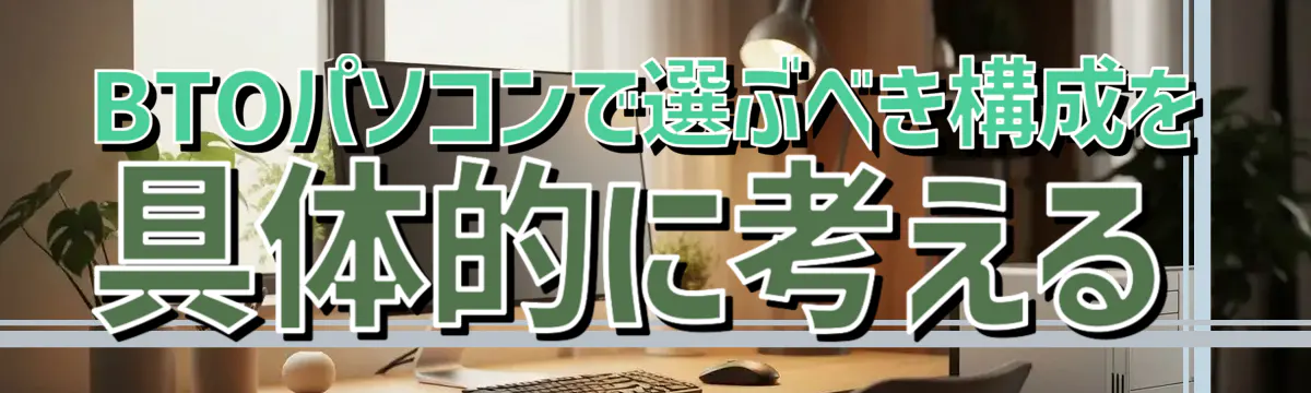 BTOパソコンで選ぶべき構成を具体的に考える