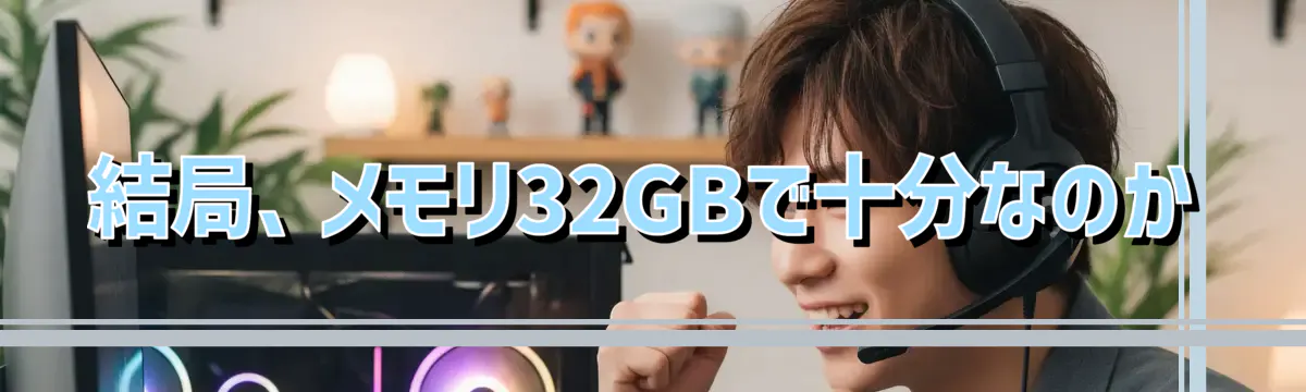 結局、メモリ32GBで十分なのか