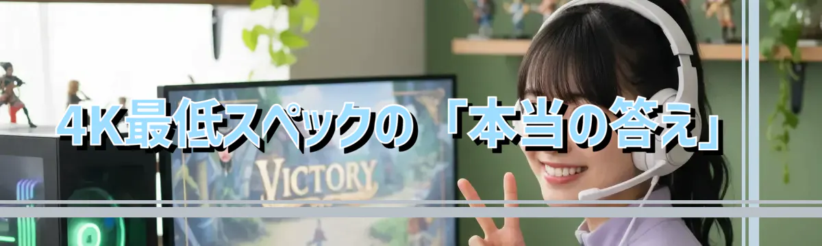 4K最低スペックの「本当の答え」