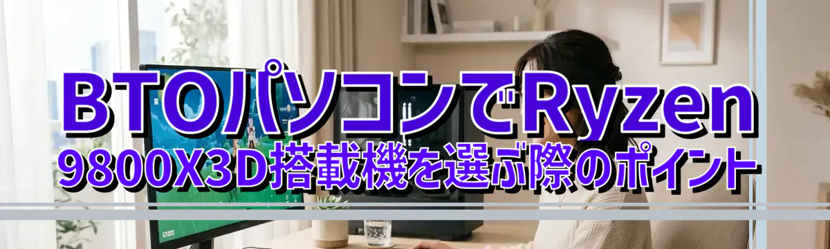 BTOパソコンでRyzen 9800X3D搭載機を選ぶ際のポイント