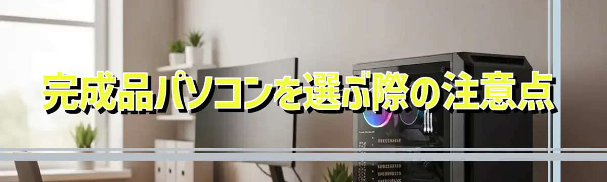完成品パソコンを選ぶ際の注意点
