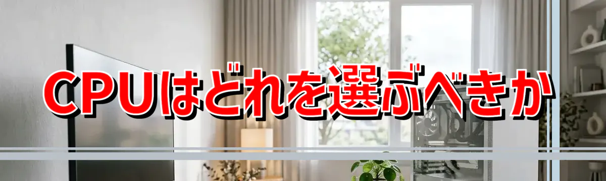 CPUはどれを選ぶべきか