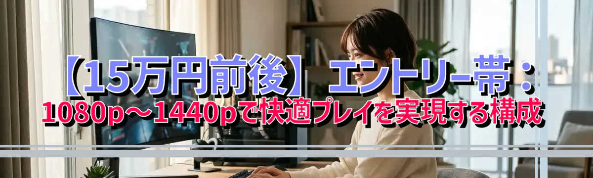 【15万円前後】エントリー帯:1080p〜1440pで快適プレイを実現する構成