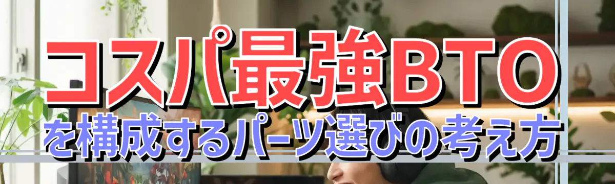 コスパ最強BTOを構成するパーツ選びの考え方