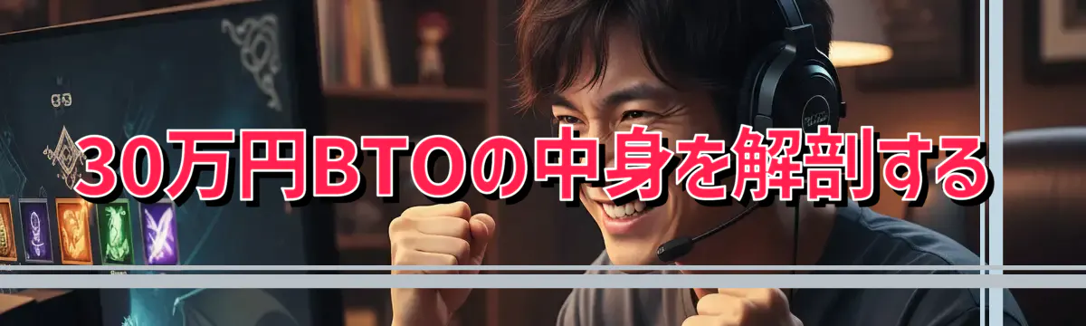 30万円BTOの中身を解剖する