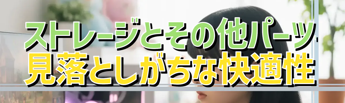 ストレージとその他パーツ——見落としがちな快適性
