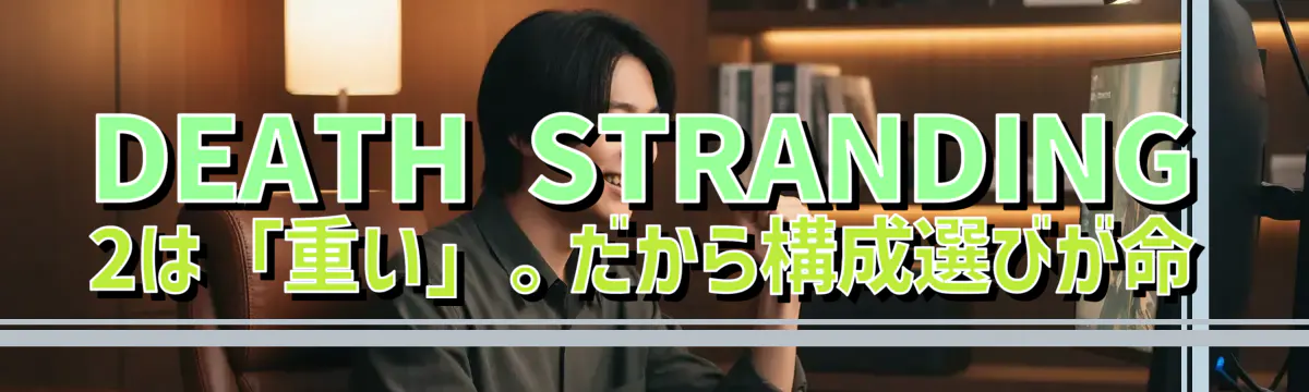 DEATH STRANDING 2は「重い」。だから構成選びが命