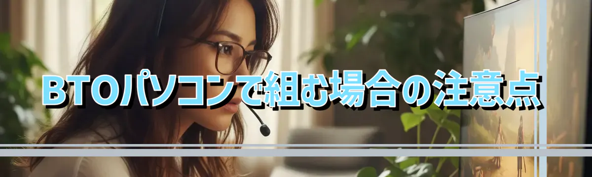 BTOパソコンで組む場合の注意点